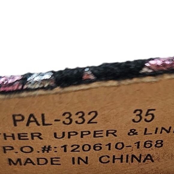 Alegria Women Sz 35 (US 5.5) Paloma Leather Mary Jane Clogs Metallic Heart Print - Picture 6 of 6